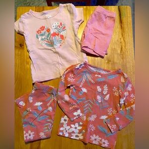 4-Pc Floral Pajama Set - Size 18M